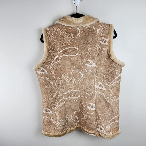 Coldwater Creek vest size M women faux suede fur pockets - Picture 9 of 9